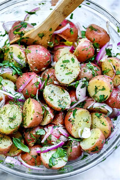 No Mayo Potato Salad With Herbs Foodiecrush Com