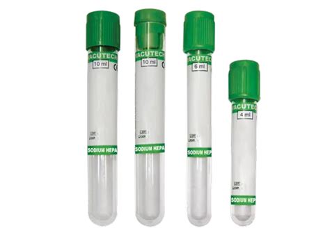 Vacuum Blood Collection Tubes Sodium Heparin Ml Ml At Rs Pack