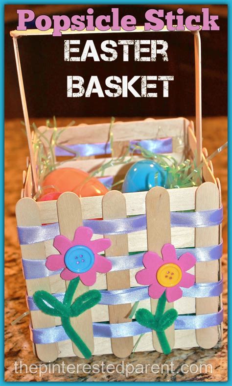 Craft Stick Easter Basket The Pinterested Parent