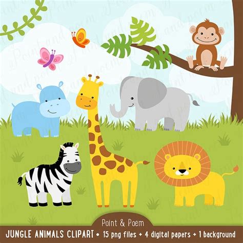 Baby Shower Jungle Animals Clipart 20 Free Cliparts Download Images