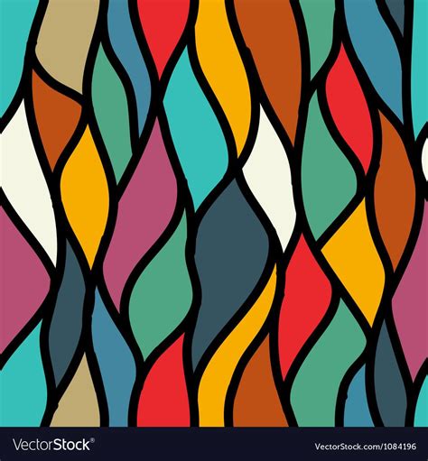 Colorful Seamless Abstract Hand Drawn Pattern Vector Image Web Design