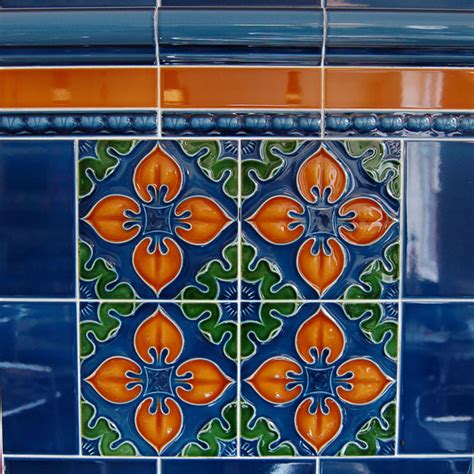 Victorian Benthall Multi Coloured Decorative Tiles 152x152mm Laurel