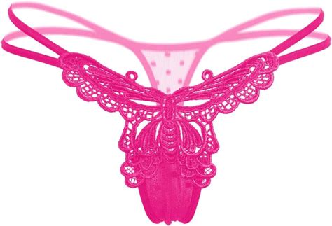 women sexy g string panties with butterfly pattern front rosered amazon sg fashion