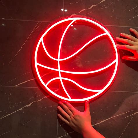 Basketball Neon Sign Basketball Light Custom Neon Etsy