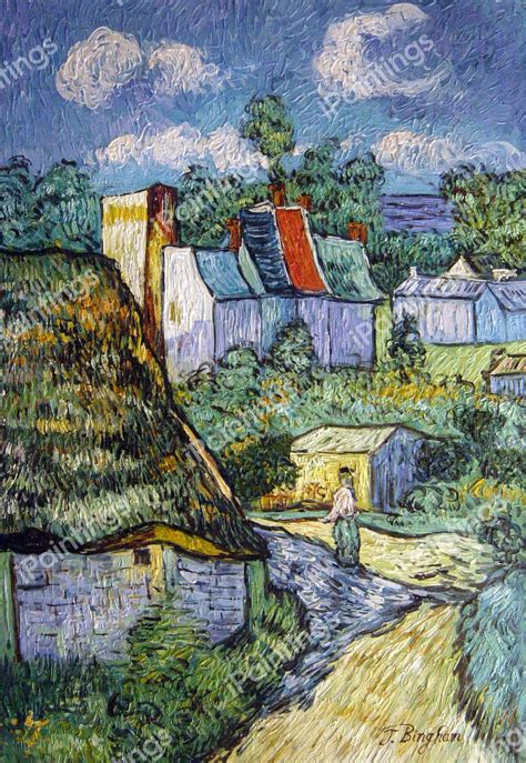 Houses At Auvers Painting By Vincent Van Gogh Reproduction