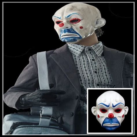 Hot Sale Adult Batman Joker Clown Bank Robber Mask Dark Knight Costume Halloween Masquerade