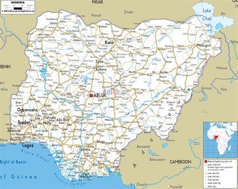 Detailed Clear Large Road Map Of Nigeria Ezilon Maps