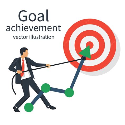 Premium Vector | Goal achievement businessman pulls rope up arrow of