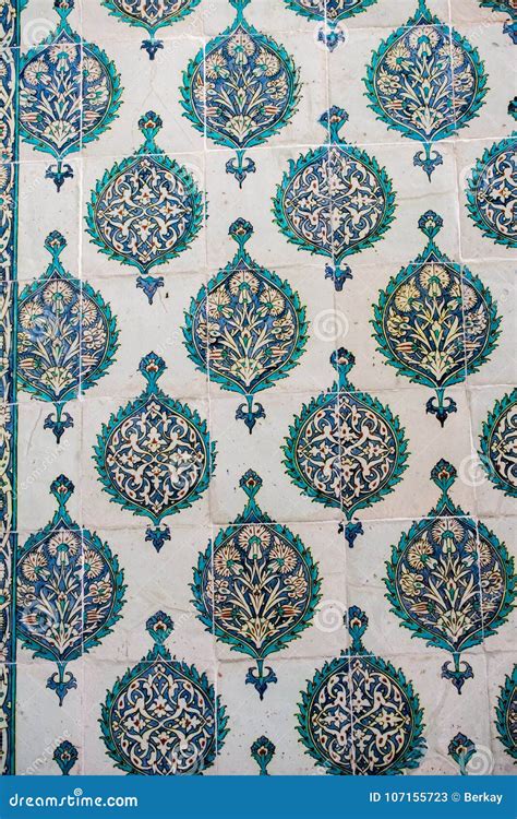 Ottoman Ancient Handmade Turkish Tiles Stock Image Image Of Eastern