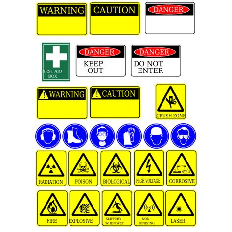 Safety Signs Collection Vector Image Free Svg