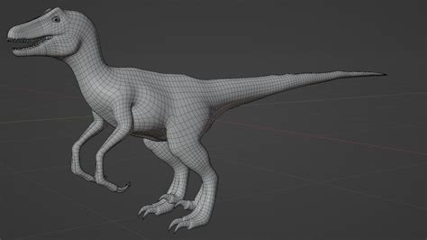 3d Model Velociraptor 3d Model Vr Ar Low Poly Cgtrader