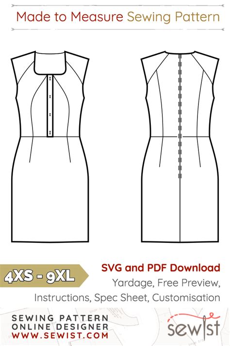 Make Your Own Sewing Pattern Enter Your Measurements And Download Pdf Sewing Pattern In 5