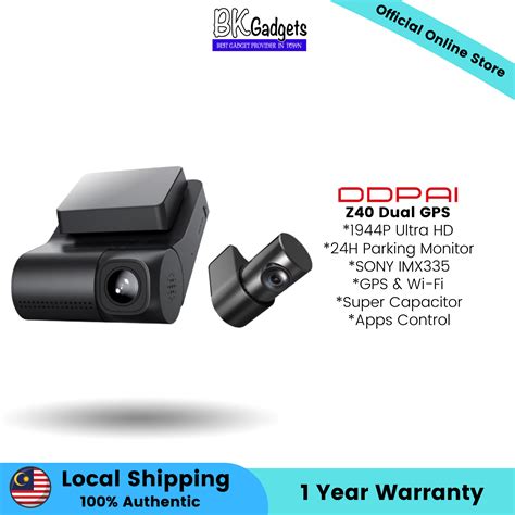 DDPai Dash Cam Z40 Dual GPS 1944P Ultra HD 24H Parking Monitor