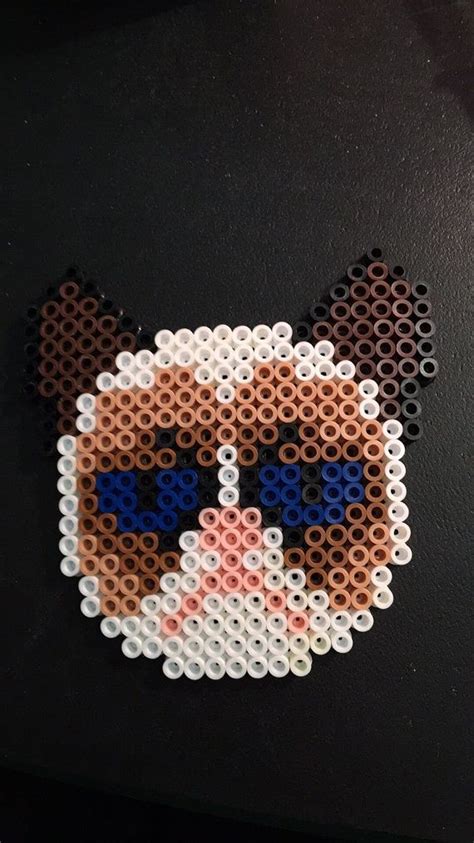 Grumpy Cat Perler Bead Keychain Magnet Beaded Keychains Perler Beads