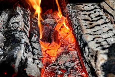Free Picture Bright Burn Fire Heat Smoke Ash Firewood Charcoal