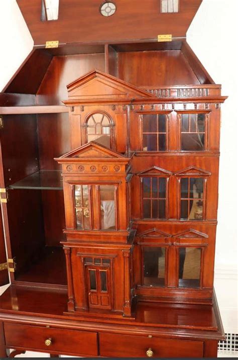 Maitland Smith Postmodern Victorian Dollhouse Dry Bar Cabinet Cupboard