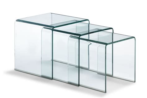 Custom size shirudo coffee table by elisa honkanen for mingardo. Bent Glass Nesting Tables | MOSS MANOR: A Design House
