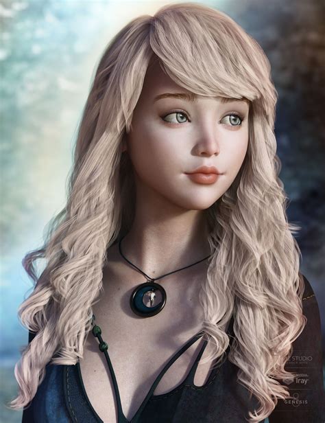 blithe hair for genesis 3 and 8 female s 3d models and 3d software by daz 3d