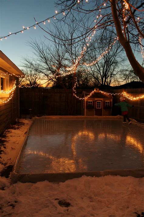 I'm considering building a small temporary ice skating rink in my backyard. Sixty-Fifth Avenue: Backyard Ice Skating
