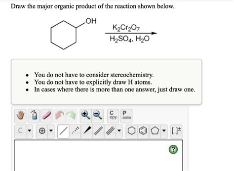 Draw The Major Organic Product For The Reaction Below