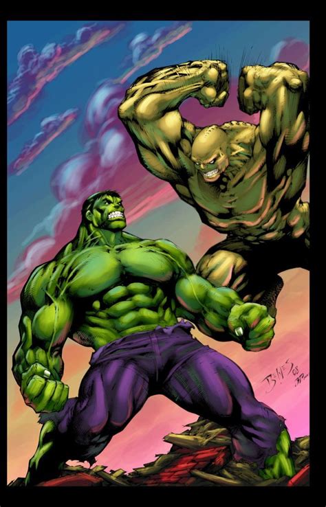 Hulk Fan Art Hulk Vs Abomination By Ed Benes Hulk Vs Hulk Art Hulk