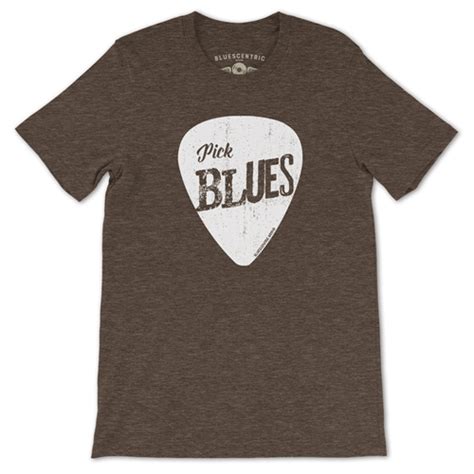 Pick Blues Music T Shirt Lightweight Vintage Style