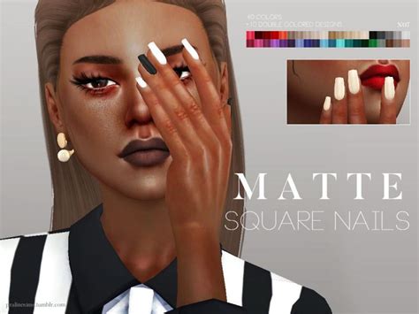 Sims 4 Cc Black Nails 25 Designs Maxis Match
