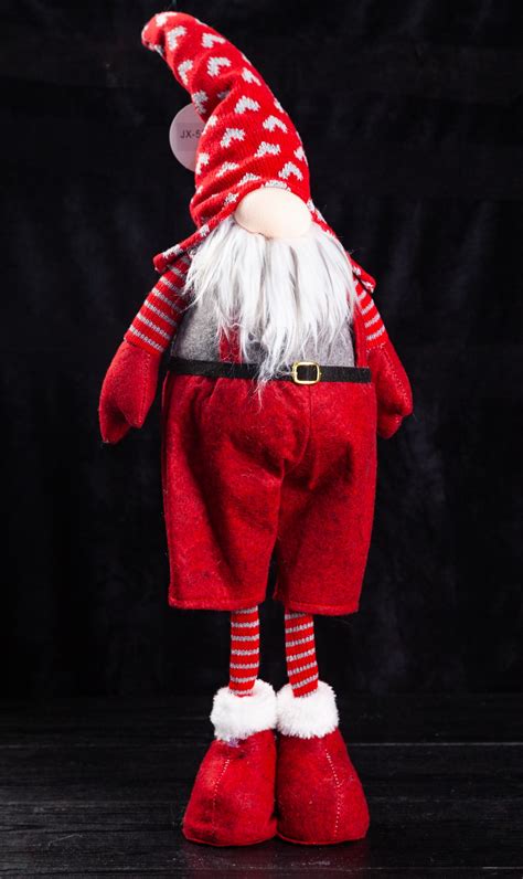 Handmade Swedish Standing Gnome Santa Plush Doll Lucky Gnome