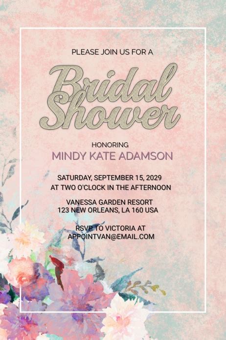 Bridal Shower Invitation Template Postermywall