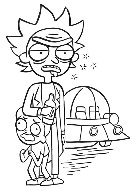 Rick and Morty coloring pages | Coloring pages to download and print