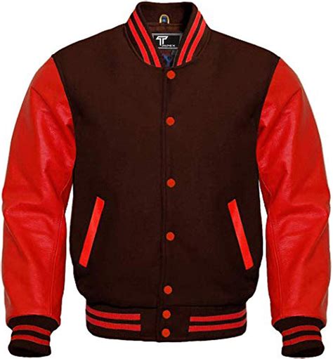 Coats And Jackets Wool Body And Premium Leather Sleeves Mens Baseball