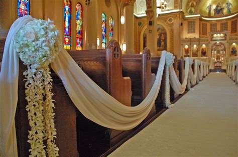 Pew Draping Swag Option Without The Flowers Wedding