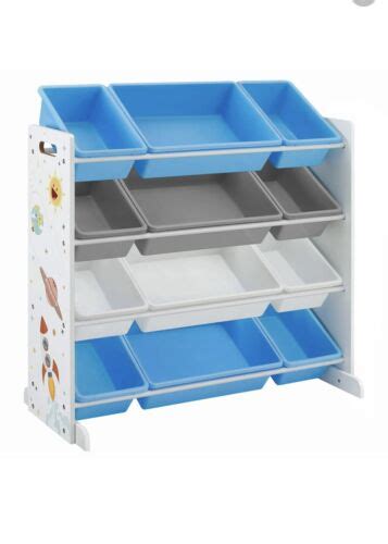 Kids Toy Organizer Storage Bin Box Wood Frame Shelf Rack Playroom