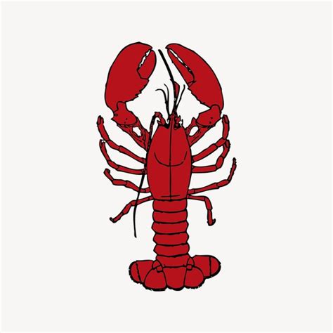 Free Lobster Clipart Seafood Illustration Vector Free Vector