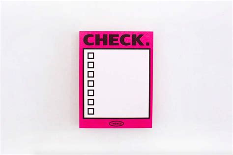 Checklist Sticky Notes Hot Pink Notepads Personalized Etsy