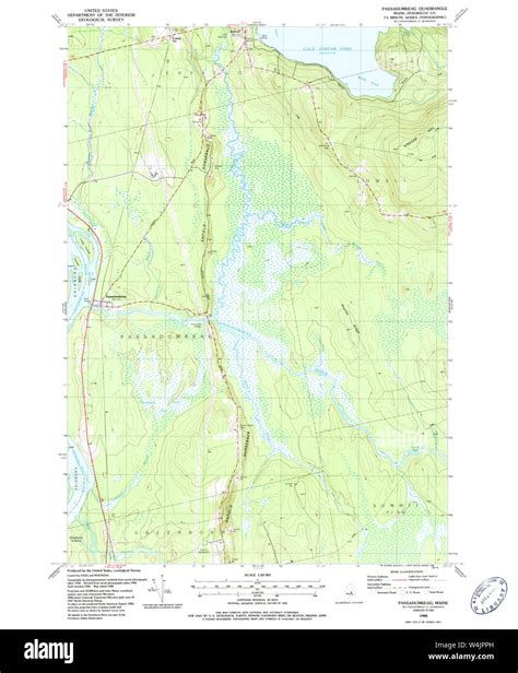 Maine Usgs Historical Map Passadumkeag 460732 1988 24000 Restoration