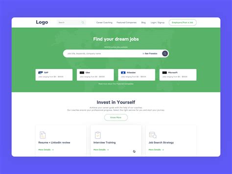 Job Search Platform Homepage By Shreyash Barot On Dribbble