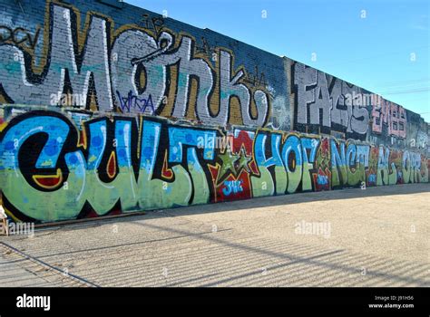 Graffiti Covered Wall Los Angeles California Usa Stock Photo Alamy