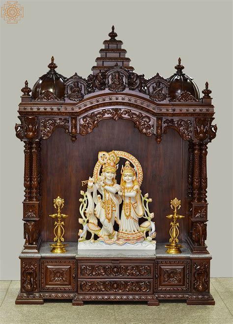 72 Large Designer Wooden Temple Wooden Pooja Mandir Temple With