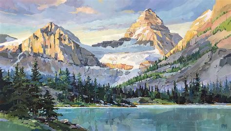 Assiniboine Sunrise In 2023 Mountain Paintings Fine Art Art Painting
