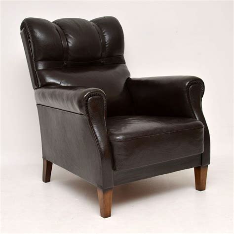 Browse selection of comfortable real and faux leather armchairs for your living room, modern design in a range of colours and styles, always at attractive prices. Pair of Antique Swedish Leather Armchairs - Marylebone ...