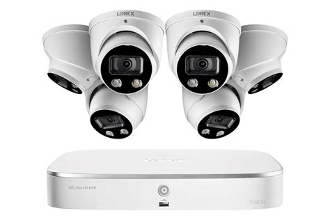 4k Ultra Hd Ip Security Camera System With 6 Ip Dome Cameras