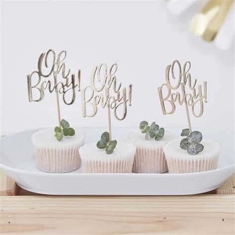 ‘oh Baby Cupcake Toppers Babyshower Ireland