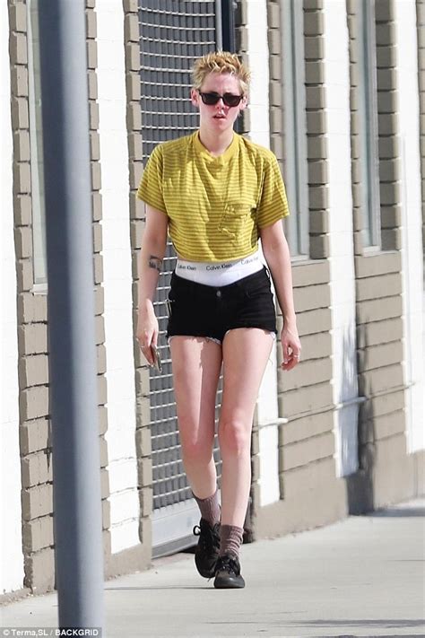 Kristen Stewart Shows Off Calvin Klein Underwear As She Steps Out Of