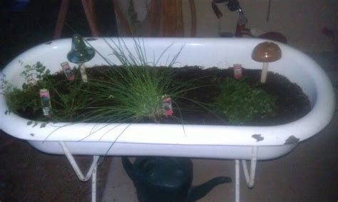 Before we talk about what bathtubs have become today, let's start by talking about where they came from. Herb garden in my antique portable bathtub | Portable ...
