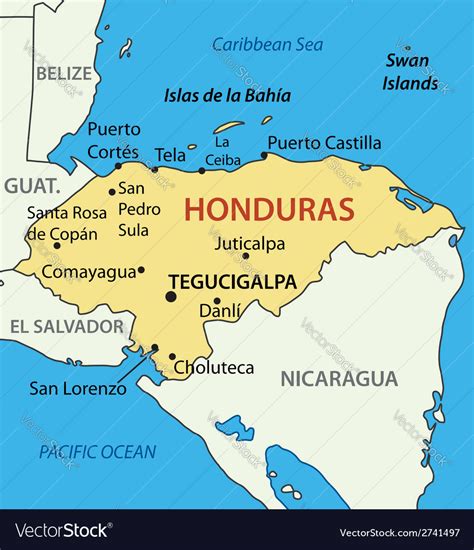 Honduras Vector Eps Maps A City Map Illustrator Eps Vector Maps My