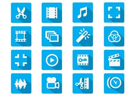 Download Video Editing Flat Icon - Download Free Vectors, Clipart Graphics & Vector Art