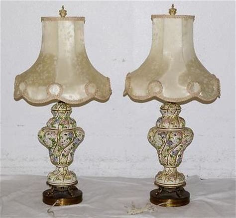 Capodimonte Porcelain Set Of Lamps Made In Italy Antique Excellent Condition Antique Price