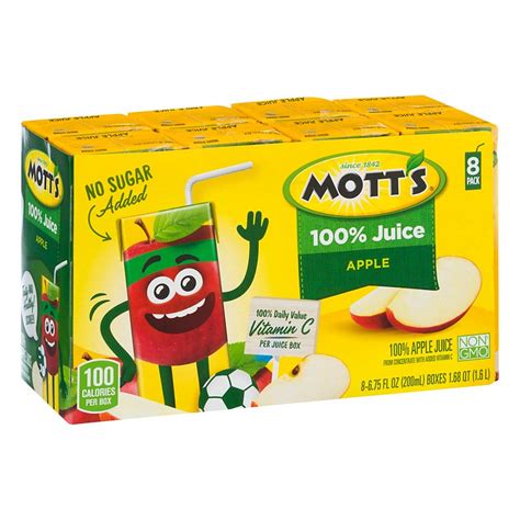 Motts Original 100 Apple Juice 675 Oz Boxes Shop Juice At H E B