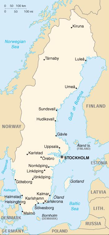 Mappa Svezia Cartina Geografica E Risorse Utili Viaggiatori Net